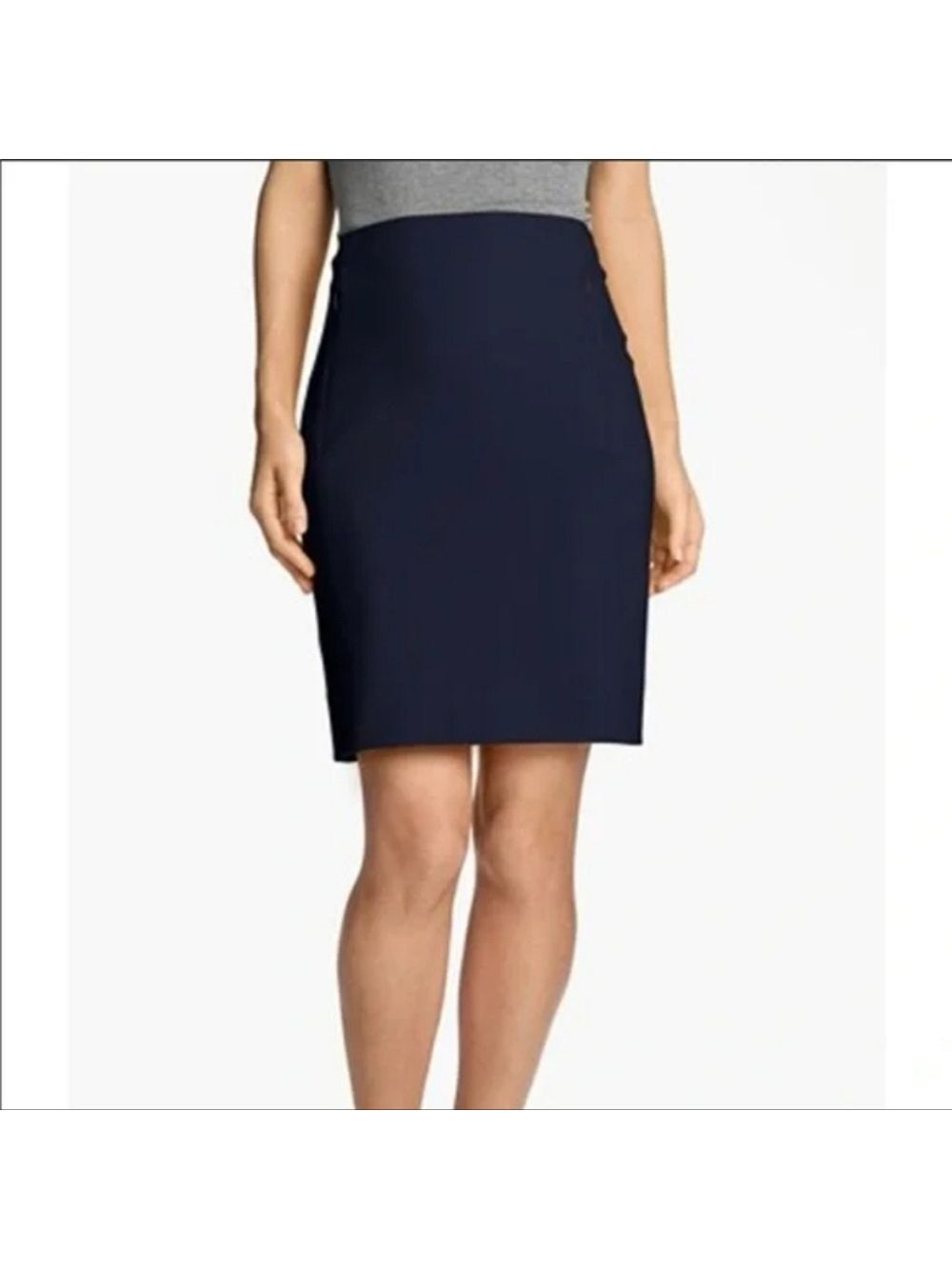 Diane Von Furstenberg Navy Pencil Skirt